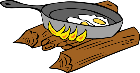 Camping Cooking Ideas - Eggs in Skillet