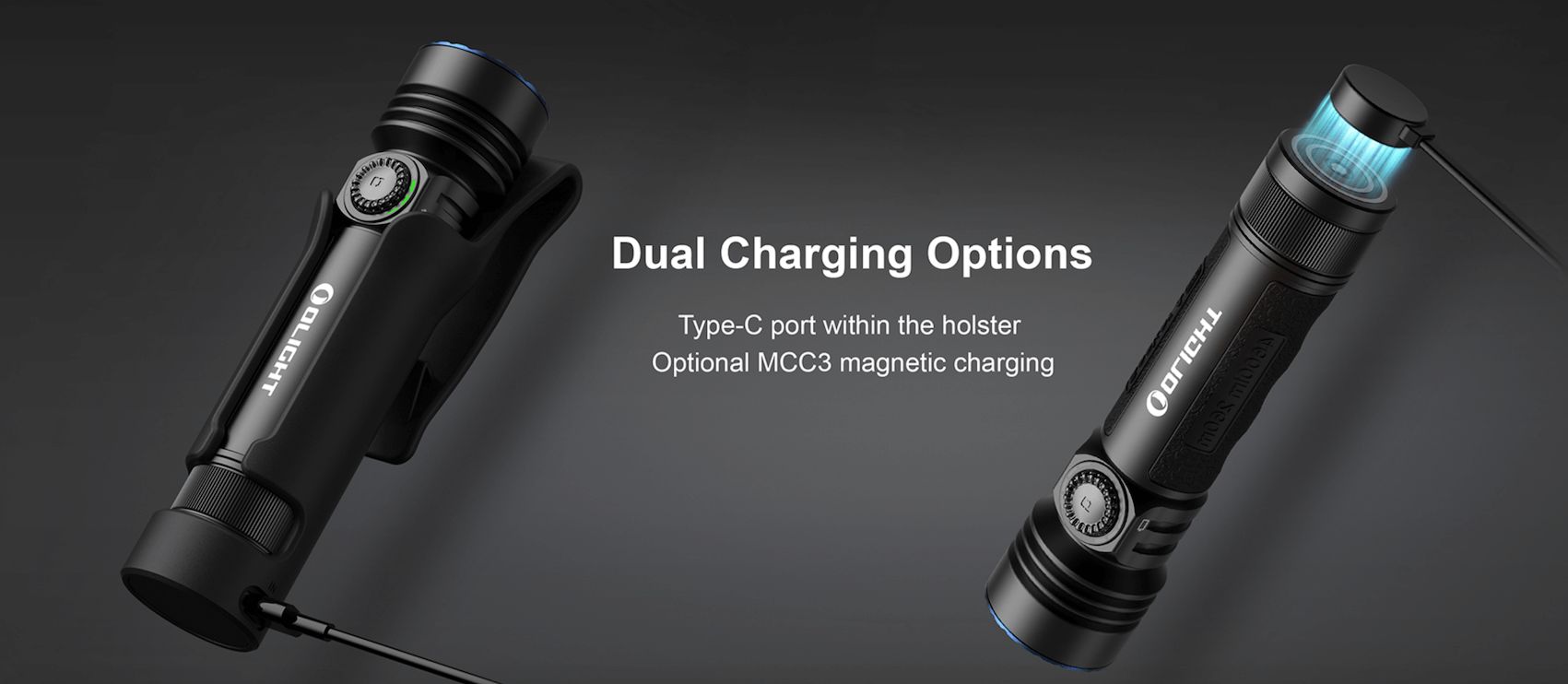 Olight Seeker 4 Pro - dual charging